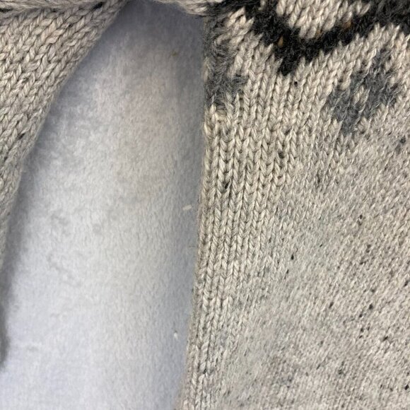 Boston Crew Fair Isle Heavy Knit Sweater Mens Large 42-44 Gray Skicore Preppy - Picture 9 of 16